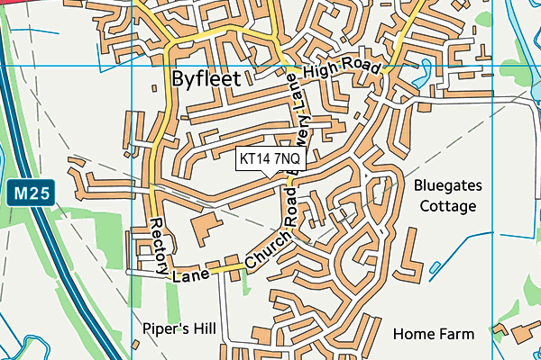 KT14 7NQ map - OS VectorMap District (Ordnance Survey) KT14 7NQ map - OS VectorMap District (Ordnance Survey)