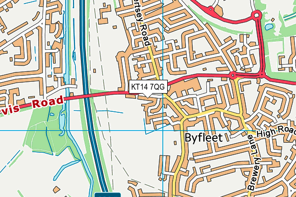 KT14 7QG map - OS VectorMap District (Ordnance Survey) KT14 7QG map - OS VectorMap District (Ordnance Survey)