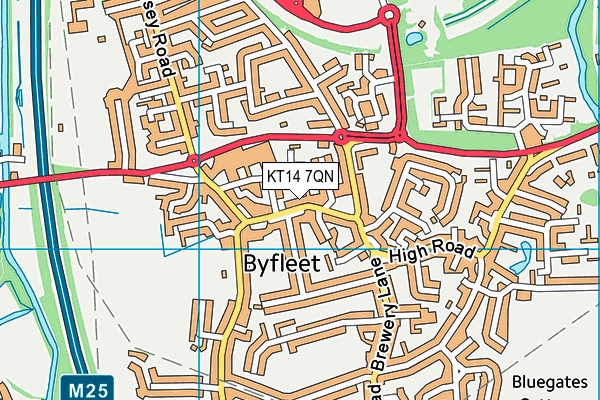 KT14 7QN map - OS VectorMap District (Ordnance Survey) KT14 7QN map - OS VectorMap District (Ordnance Survey)