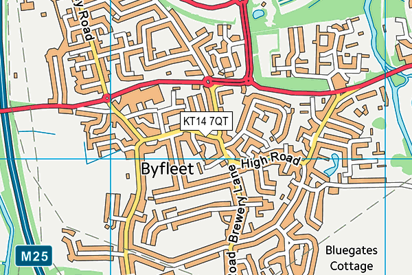 KT14 7QT map - OS VectorMap District (Ordnance Survey) KT14 7QT map - OS VectorMap District (Ordnance Survey)