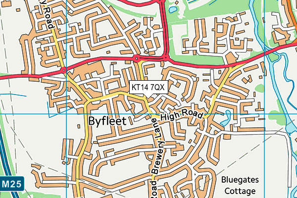 KT14 7QX map - OS VectorMap District (Ordnance Survey) KT14 7QX map - OS VectorMap District (Ordnance Survey)