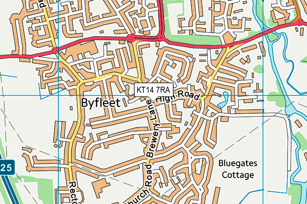 KT14 7RA map - OS VectorMap District (Ordnance Survey) KT14 7RA map - OS VectorMap District (Ordnance Survey)