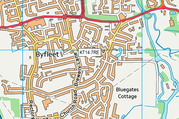 KT14 7RE map - OS VectorMap District (Ordnance Survey) KT14 7RE map - OS VectorMap District (Ordnance Survey)