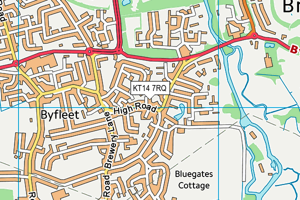 KT14 7RQ map - OS VectorMap District (Ordnance Survey) KT14 7RQ map - OS VectorMap District (Ordnance Survey)