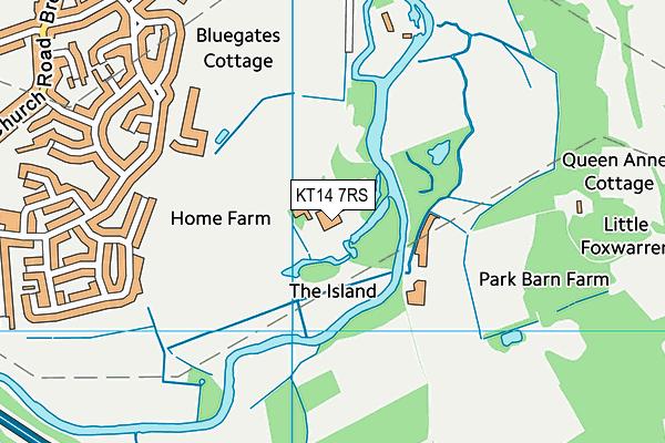 KT14 7RS map - OS VectorMap District (Ordnance Survey) KT14 7RS map - OS VectorMap District (Ordnance Survey)