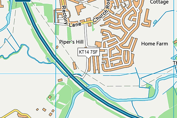 KT14 7SF map - OS VectorMap District (Ordnance Survey) KT14 7SF map - OS VectorMap District (Ordnance Survey)