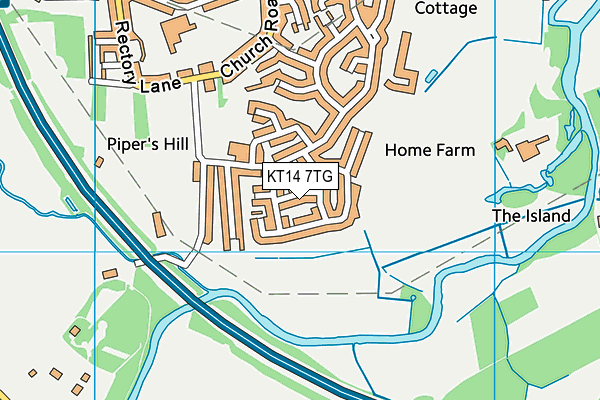 KT14 7TG map - OS VectorMap District (Ordnance Survey) KT14 7TG map - OS VectorMap District (Ordnance Survey)