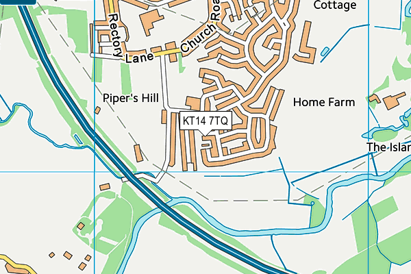 KT14 7TQ map - OS VectorMap District (Ordnance Survey) KT14 7TQ map - OS VectorMap District (Ordnance Survey)