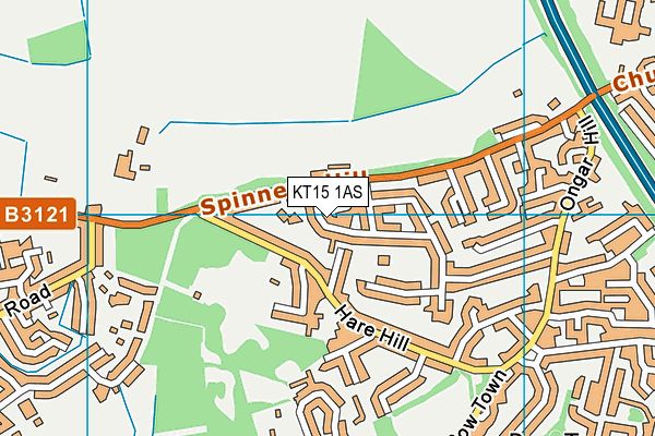 KT15 1AS map - OS VectorMap District (Ordnance Survey) KT15 1AS map - OS VectorMap District (Ordnance Survey)