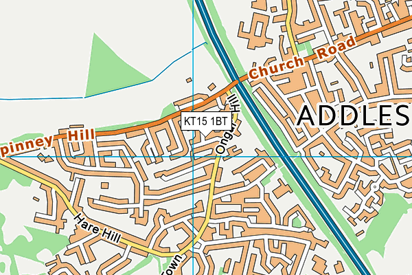 KT15 1BT map - OS VectorMap District (Ordnance Survey) KT15 1BT map - OS VectorMap District (Ordnance Survey)