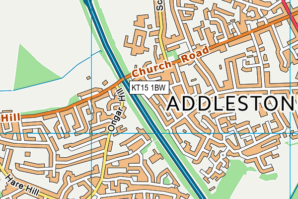 KT15 1BW map - OS VectorMap District (Ordnance Survey) KT15 1BW map - OS VectorMap District (Ordnance Survey)