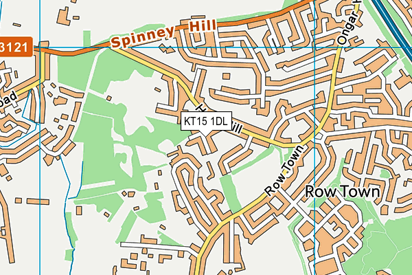 KT15 1DL map - OS VectorMap District (Ordnance Survey) KT15 1DL map - OS VectorMap District (Ordnance Survey)