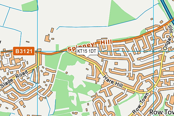 KT15 1DT map - OS VectorMap District (Ordnance Survey) KT15 1DT map - OS VectorMap District (Ordnance Survey)