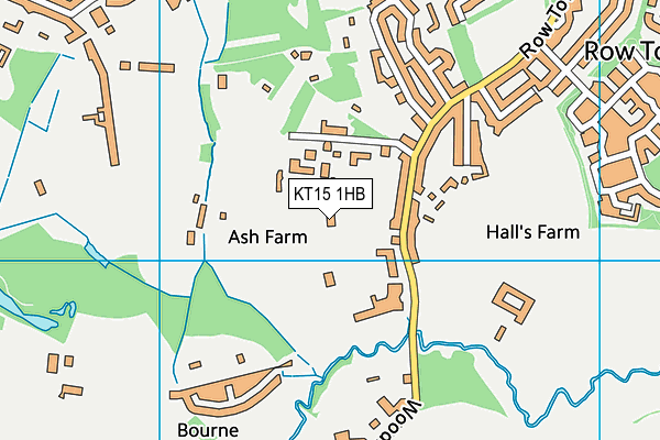 KT15 1HB map - OS VectorMap District (Ordnance Survey) KT15 1HB map - OS VectorMap District (Ordnance Survey)