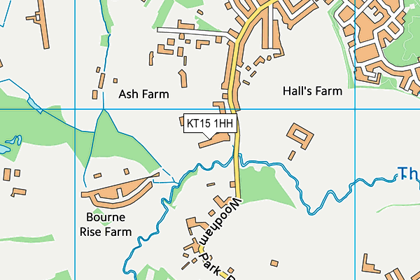 KT15 1HH map - OS VectorMap District (Ordnance Survey) KT15 1HH map - OS VectorMap District (Ordnance Survey)