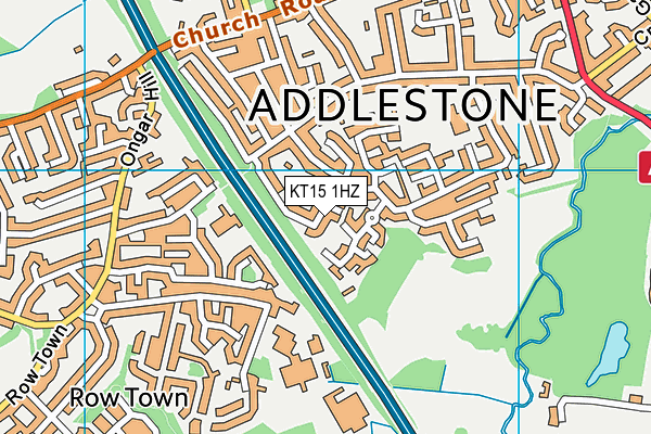 KT15 1HZ map - OS VectorMap District (Ordnance Survey) KT15 1HZ map - OS VectorMap District (Ordnance Survey)