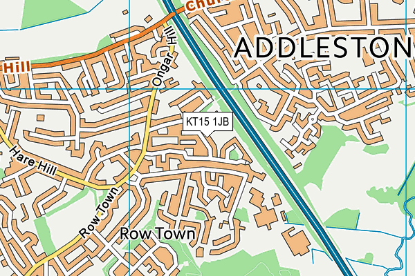 KT15 1JB map - OS VectorMap District (Ordnance Survey) KT15 1JB map - OS VectorMap District (Ordnance Survey)