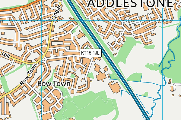 KT15 1JL map - OS VectorMap District (Ordnance Survey) KT15 1JL map - OS VectorMap District (Ordnance Survey)