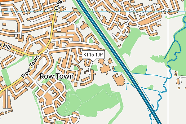 KT15 1JP map - OS VectorMap District (Ordnance Survey) KT15 1JP map - OS VectorMap District (Ordnance Survey)