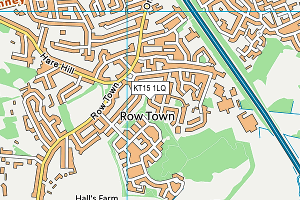 KT15 1LQ map - OS VectorMap District (Ordnance Survey) KT15 1LQ map - OS VectorMap District (Ordnance Survey)