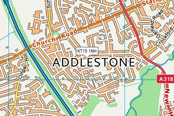 KT15 1NH map - OS VectorMap District (Ordnance Survey) KT15 1NH map - OS VectorMap District (Ordnance Survey)