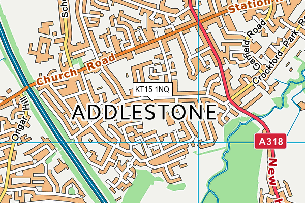 KT15 1NQ map - OS VectorMap District (Ordnance Survey) KT15 1NQ map - OS VectorMap District (Ordnance Survey)