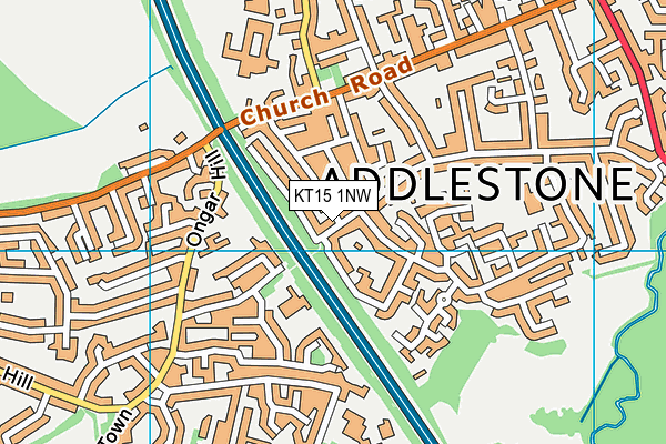 KT15 1NW map - OS VectorMap District (Ordnance Survey) KT15 1NW map - OS VectorMap District (Ordnance Survey)
