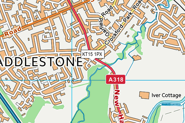KT15 1PX map - OS VectorMap District (Ordnance Survey) KT15 1PX map - OS VectorMap District (Ordnance Survey)