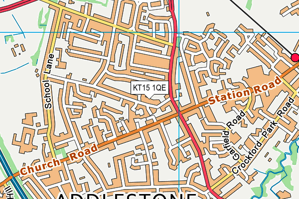 KT15 1QE map - OS VectorMap District (Ordnance Survey) KT15 1QE map - OS VectorMap District (Ordnance Survey)