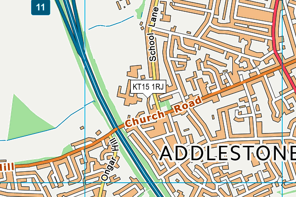 KT15 1RJ map - OS VectorMap District (Ordnance Survey) KT15 1RJ map - OS VectorMap District (Ordnance Survey)