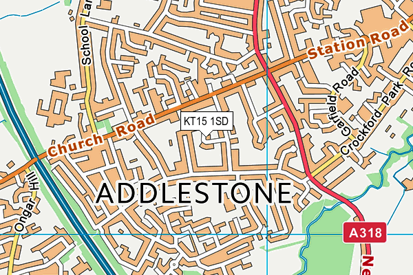 KT15 1SD map - OS VectorMap District (Ordnance Survey) KT15 1SD map - OS VectorMap District (Ordnance Survey)