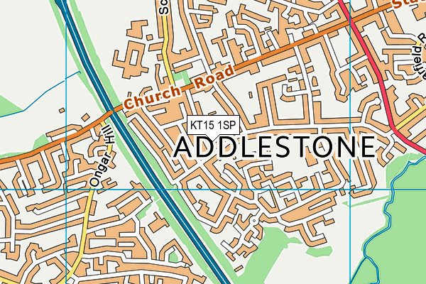 KT15 1SP map - OS VectorMap District (Ordnance Survey) KT15 1SP map - OS VectorMap District (Ordnance Survey)