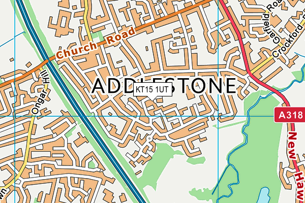 KT15 1UT map - OS VectorMap District (Ordnance Survey) KT15 1UT map - OS VectorMap District (Ordnance Survey)