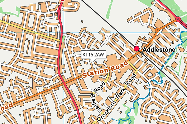 KT15 2AW map - OS VectorMap District (Ordnance Survey) KT15 2AW map - OS VectorMap District (Ordnance Survey)