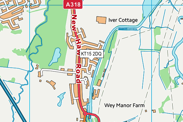 KT15 2DQ map - OS VectorMap District (Ordnance Survey) KT15 2DQ map - OS VectorMap District (Ordnance Survey)