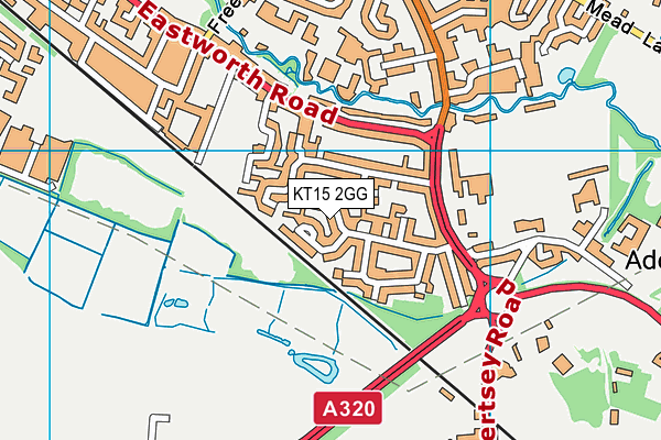 KT15 2GG map - OS VectorMap District (Ordnance Survey) KT15 2GG map - OS VectorMap District (Ordnance Survey)