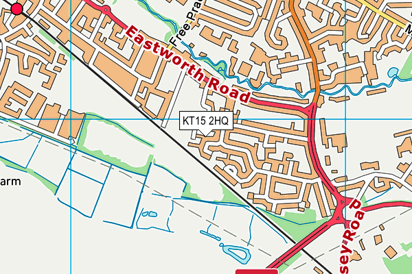 KT15 2HQ map - OS VectorMap District (Ordnance Survey) KT15 2HQ map - OS VectorMap District (Ordnance Survey)