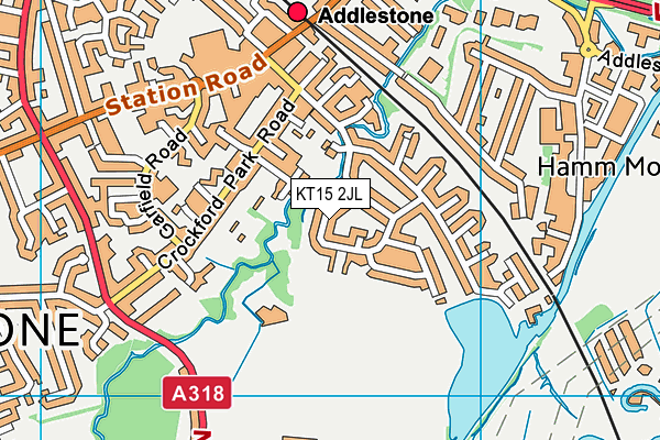 KT15 2JL map - OS VectorMap District (Ordnance Survey) KT15 2JL map - OS VectorMap District (Ordnance Survey)