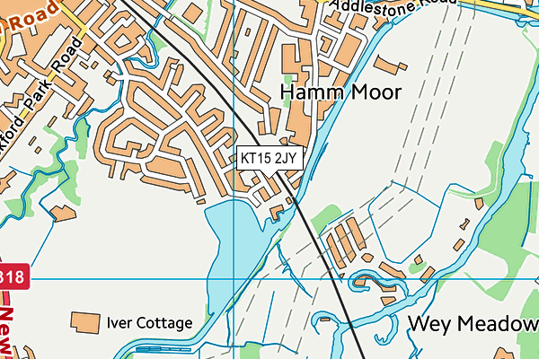 KT15 2JY map - OS VectorMap District (Ordnance Survey) KT15 2JY map - OS VectorMap District (Ordnance Survey)
