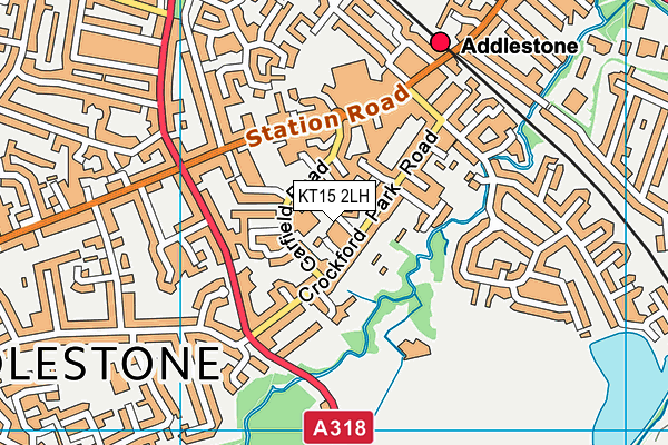 KT15 2LH map - OS VectorMap District (Ordnance Survey) KT15 2LH map - OS VectorMap District (Ordnance Survey)