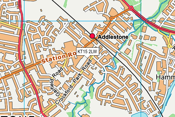 KT15 2LW map - OS VectorMap District (Ordnance Survey) KT15 2LW map - OS VectorMap District (Ordnance Survey)