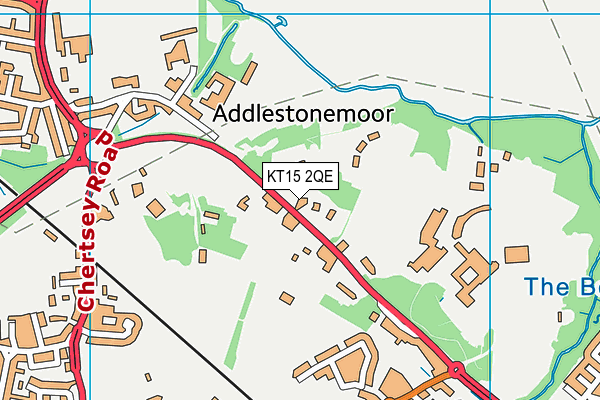 KT15 2QE map - OS VectorMap District (Ordnance Survey) KT15 2QE map - OS VectorMap District (Ordnance Survey)