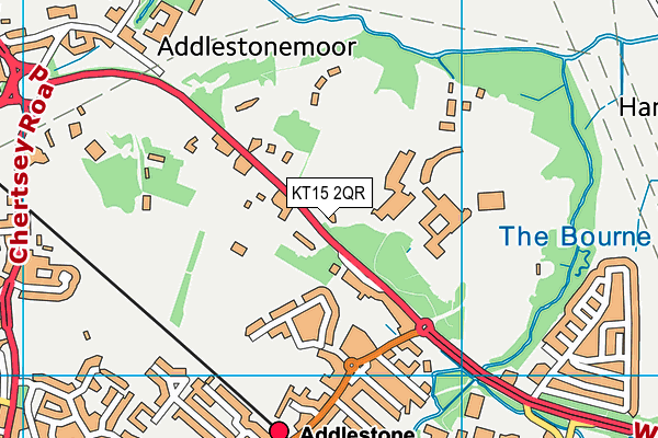 KT15 2QR map - OS VectorMap District (Ordnance Survey) KT15 2QR map - OS VectorMap District (Ordnance Survey)