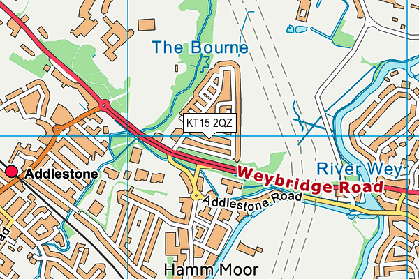 KT15 2QZ map - OS VectorMap District (Ordnance Survey) KT15 2QZ map - OS VectorMap District (Ordnance Survey)