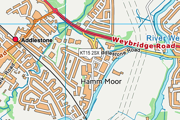 KT15 2SX map - OS VectorMap District (Ordnance Survey) KT15 2SX map - OS VectorMap District (Ordnance Survey)