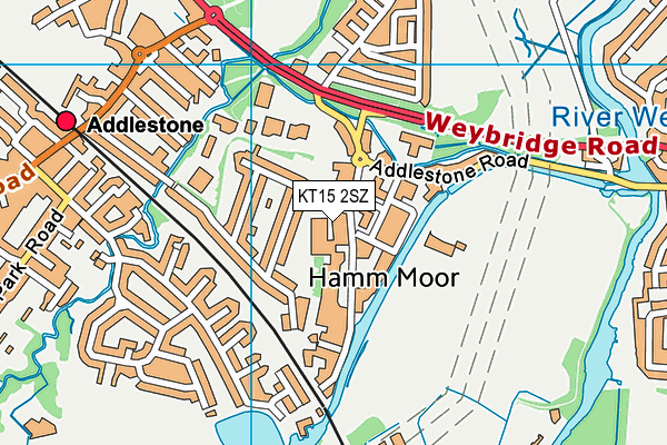 KT15 2SZ map - OS VectorMap District (Ordnance Survey)