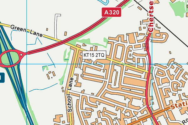 KT15 2TQ map - OS VectorMap District (Ordnance Survey) KT15 2TQ map - OS VectorMap District (Ordnance Survey)