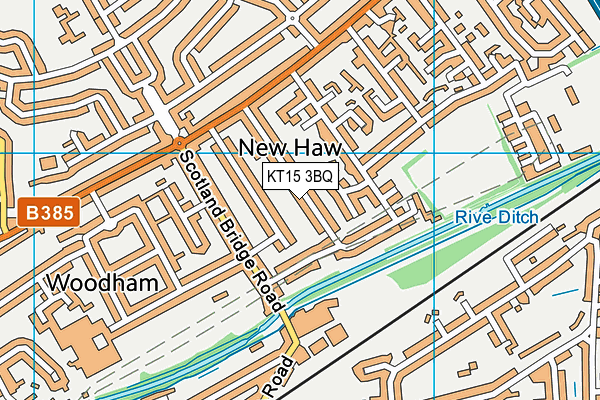 KT15 3BQ map - OS VectorMap District (Ordnance Survey) KT15 3BQ map - OS VectorMap District (Ordnance Survey)