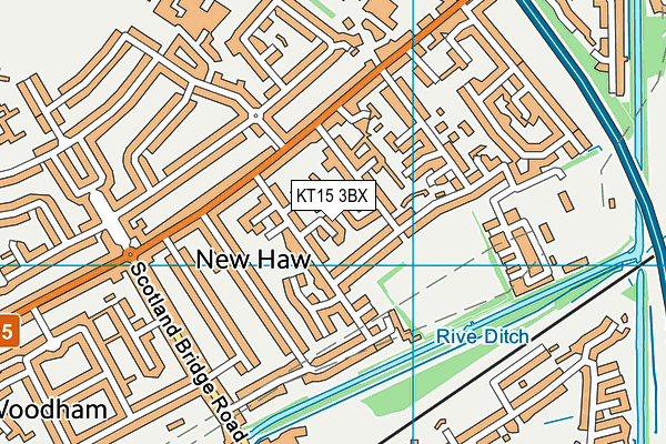 KT15 3BX map - OS VectorMap District (Ordnance Survey) KT15 3BX map - OS VectorMap District (Ordnance Survey)