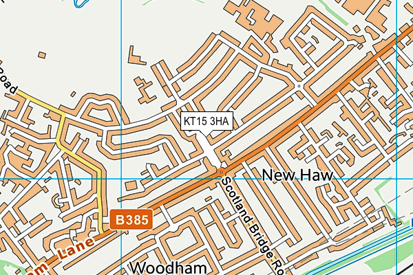 KT15 3HA map - OS VectorMap District (Ordnance Survey) KT15 3HA map - OS VectorMap District (Ordnance Survey)